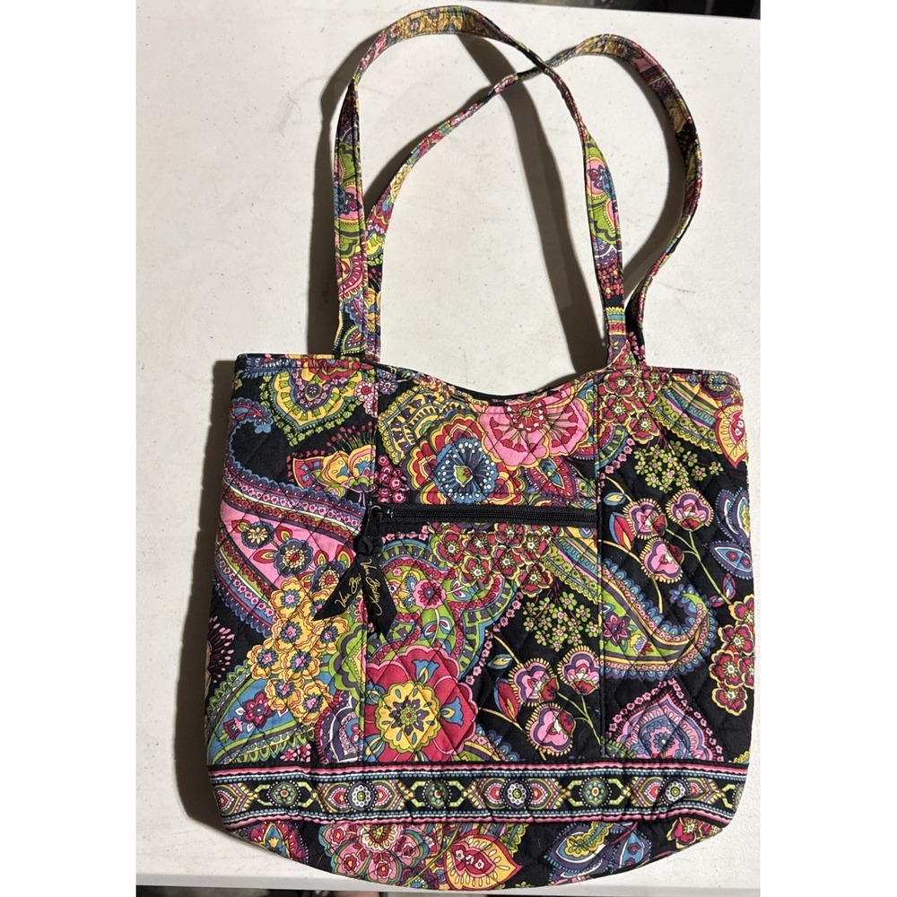 Vera Bradley Bag Retired "Symphony in Hue" Floral Quilted Shoulder Tote Bag Boho